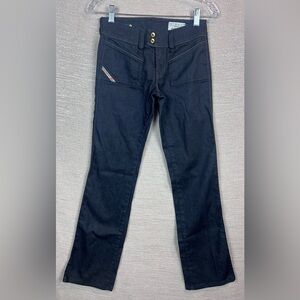 VTG Diesel Jeans Size 26 Hush DS Stretch Low Rise Dark Wash Bootcut Jeans
